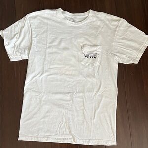 Vans Men's White Skull on Fire Tee